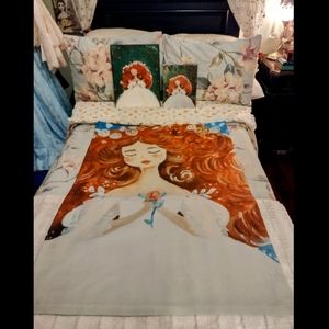 🎨 The One Who Runs Barefoot 🤍 original artwork Fleece blanket